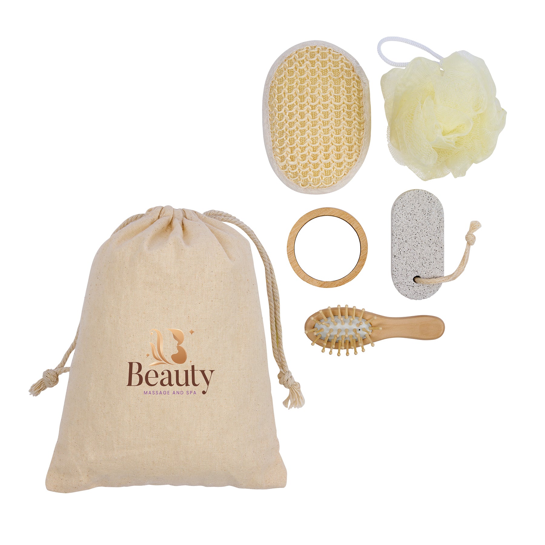 5-Piece Bamboo Spa Kit