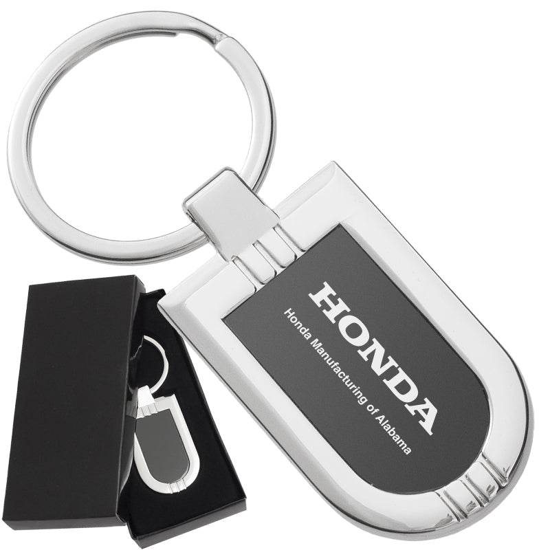 Onyx Badge Shaped Metal Engraved Keychains