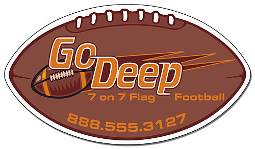 Magnet Football Large Shape 25 Mil.