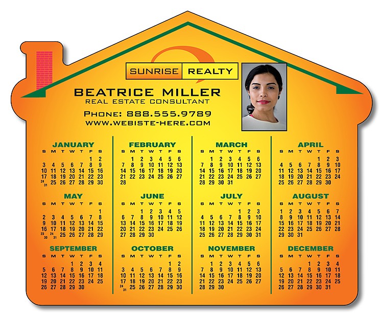 Magnet Real Estate House Shape 25 Mil.