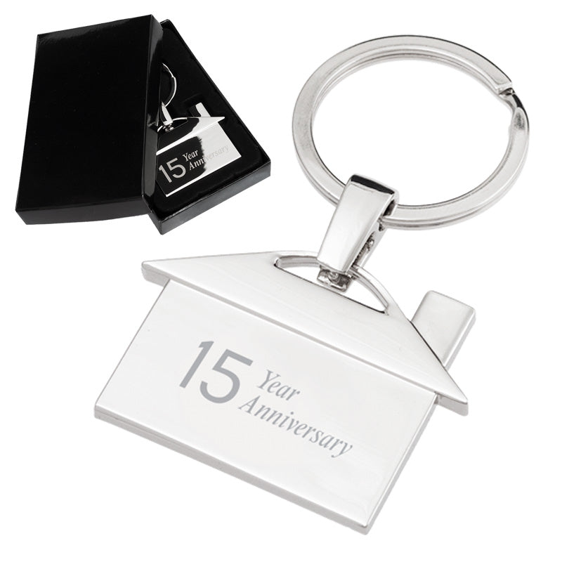 House Shaped Laser Engraved Keychains