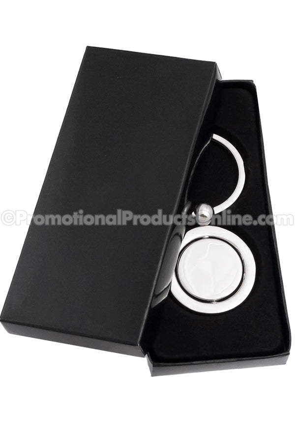 Axis Spinning Metal Engraved Keychains