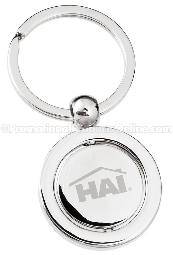 Axis Spinning Metal Engraved Keychains