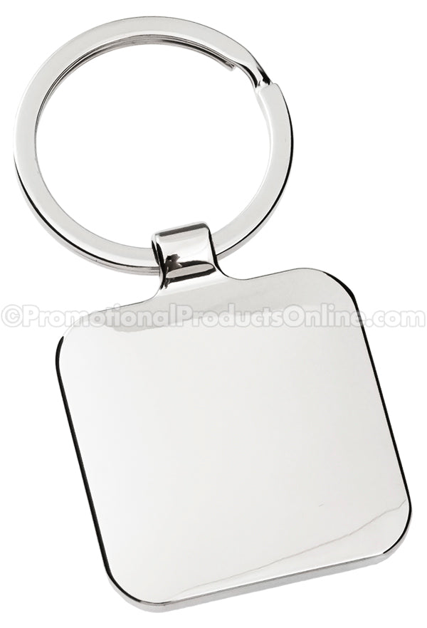 Black Square Laser Engraved Keychains