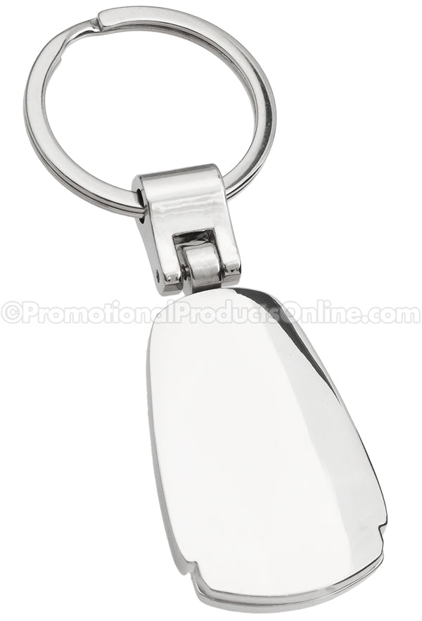Classic Fob Polished Metal Engraved Keychains