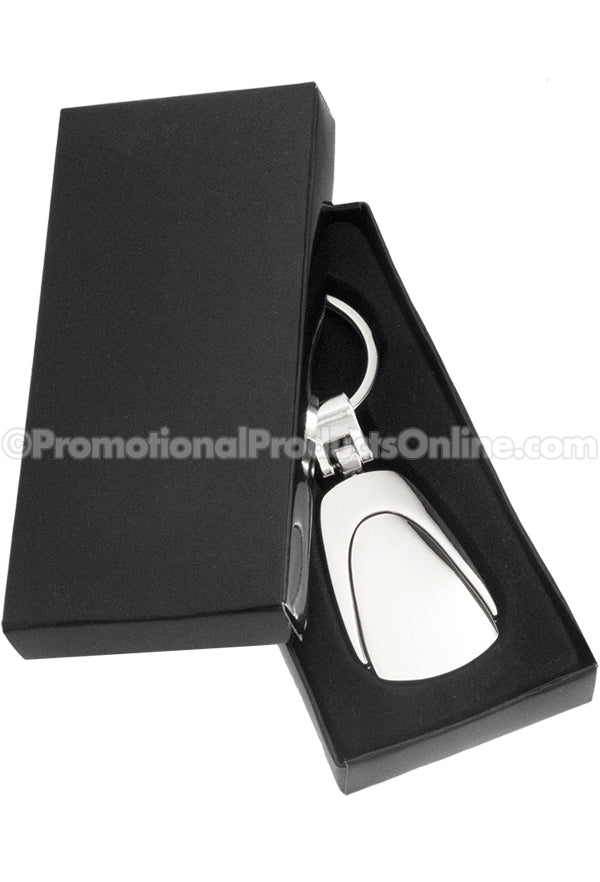 Classic Fob Polished Metal Engraved Keychains