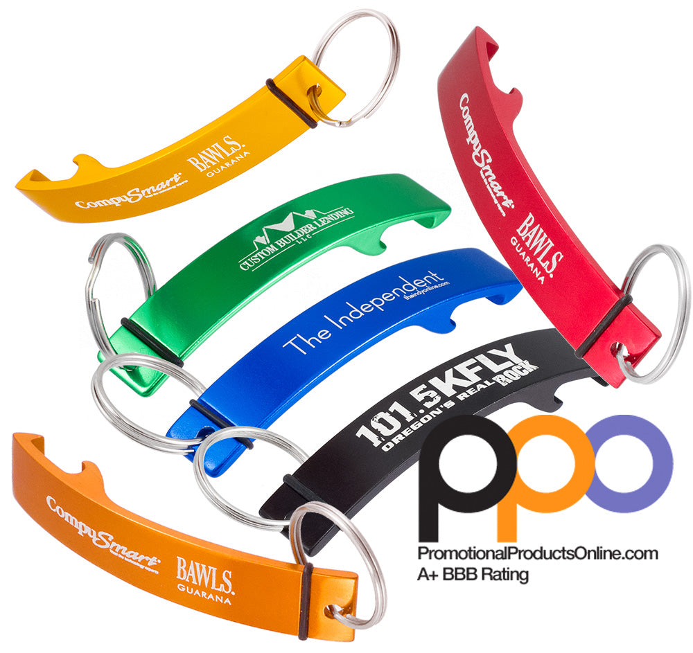 Designer Aluminum Bottle Opener Keychains