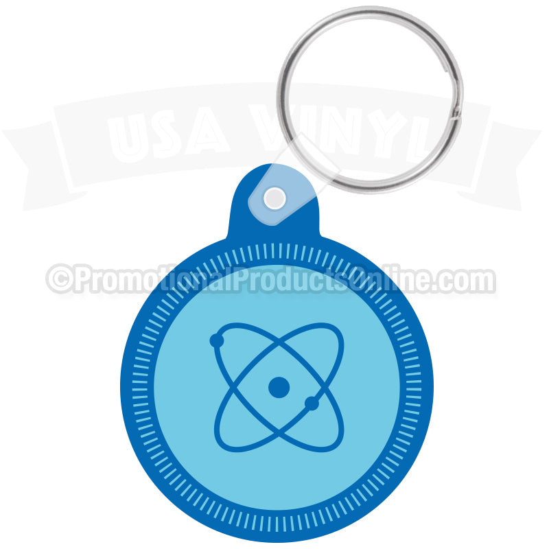 Circle Tab Tag Vinyl Keychains