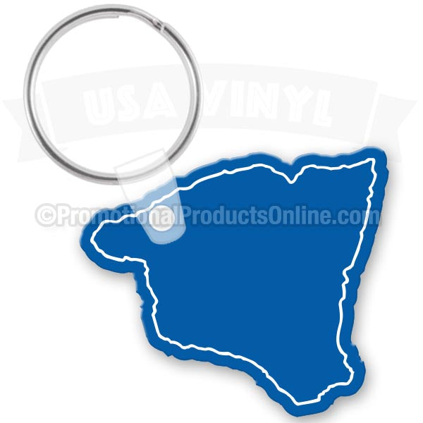 Hawaii State Shaped Vinyl Keychains
