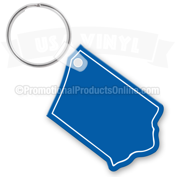 Iowa State Shaped Vinyl Keychains