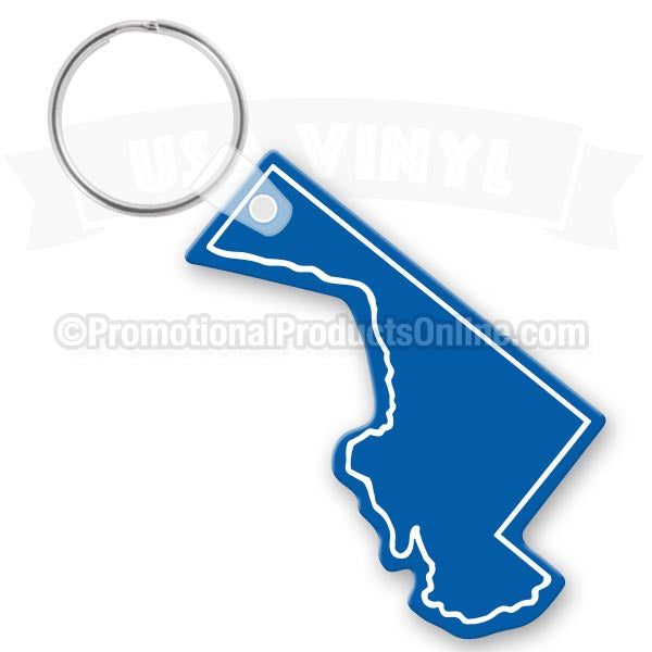 Maryland State Shaped Vinyl Keychains