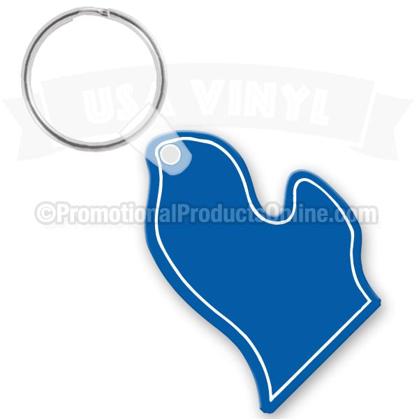 Michigan State Shaped Vinyl Keychains