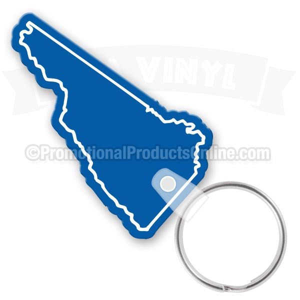 New Hampshire State Shaped Vinyl Keychains