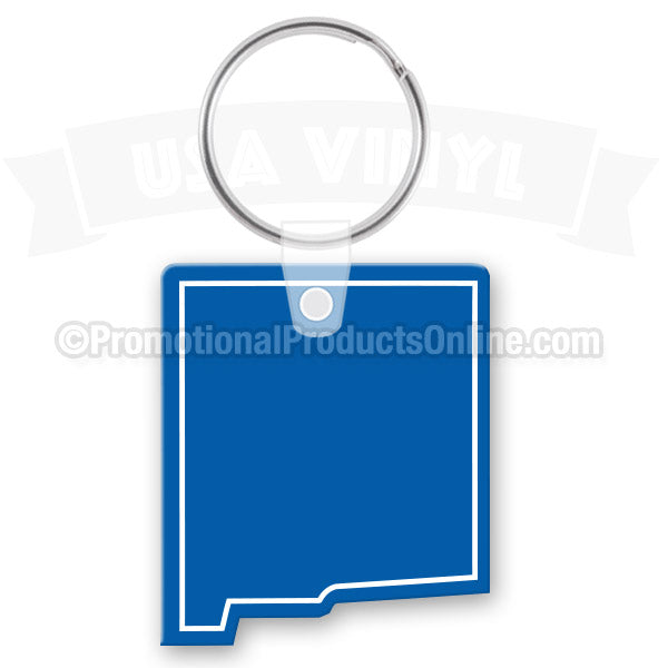 New Mexico State Shaped Vinyl Keychains