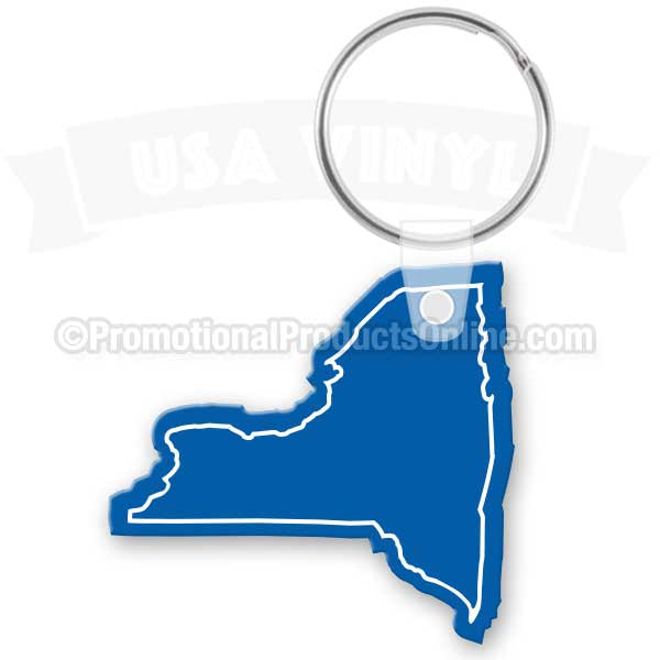 New York State Shaped Vinyl Keychains