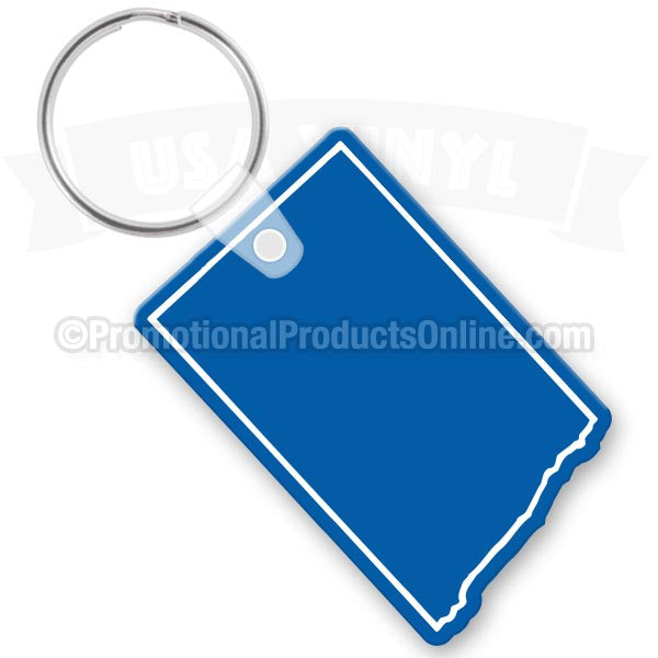 North Dakota State Shaped Vinyl Keychains
