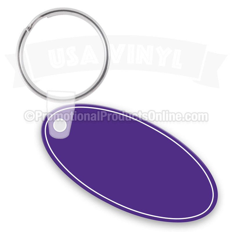 Oval Vinyl Keychains