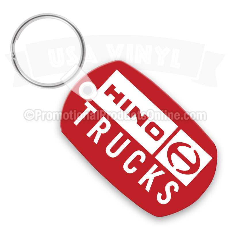 Rectangle Tag Vinyl Keychains