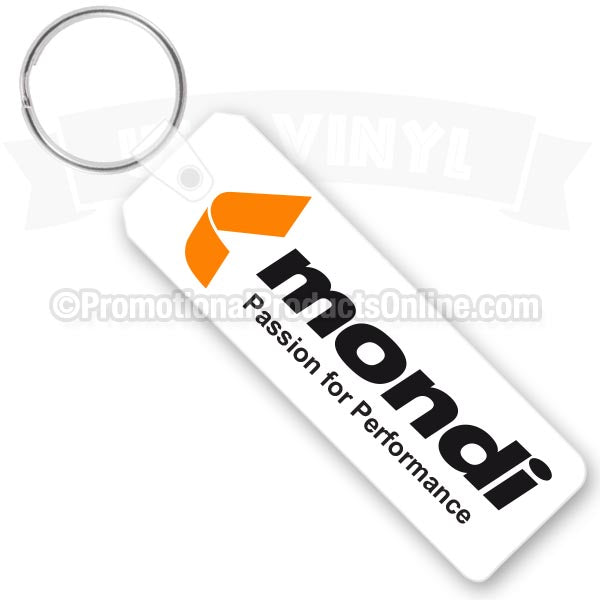 Rectangle Tag Vinyl Keychains
