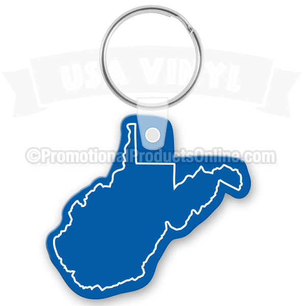 Virginia State Shaped Vinyl Keychains