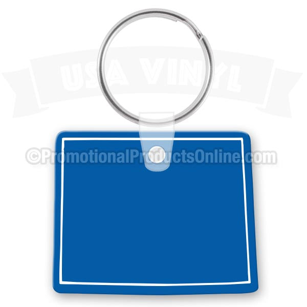 Wyoming State Shaped Vinyl Keychains