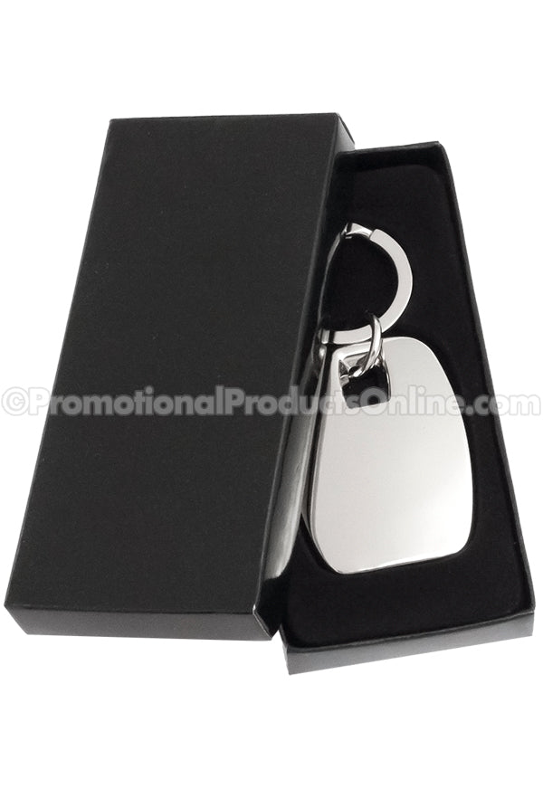Polished Rectangle Metal Engraved Keychains