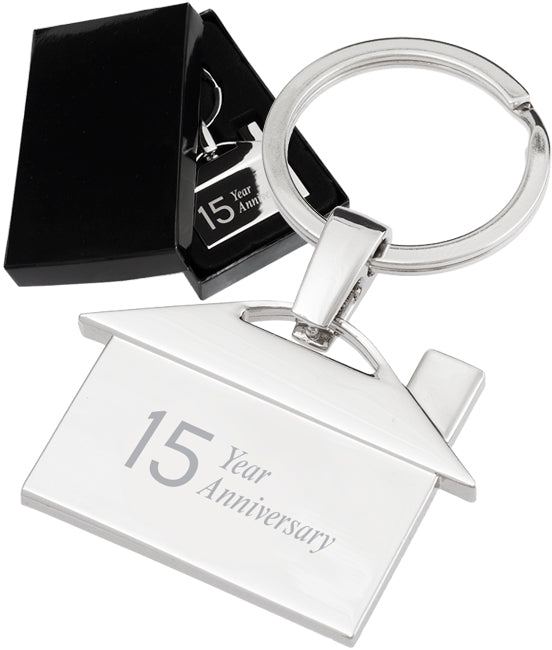 House Shaped Laser Engraved Keychains