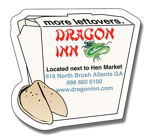 Magnet Chinese Food Box Shape 25 Mil.