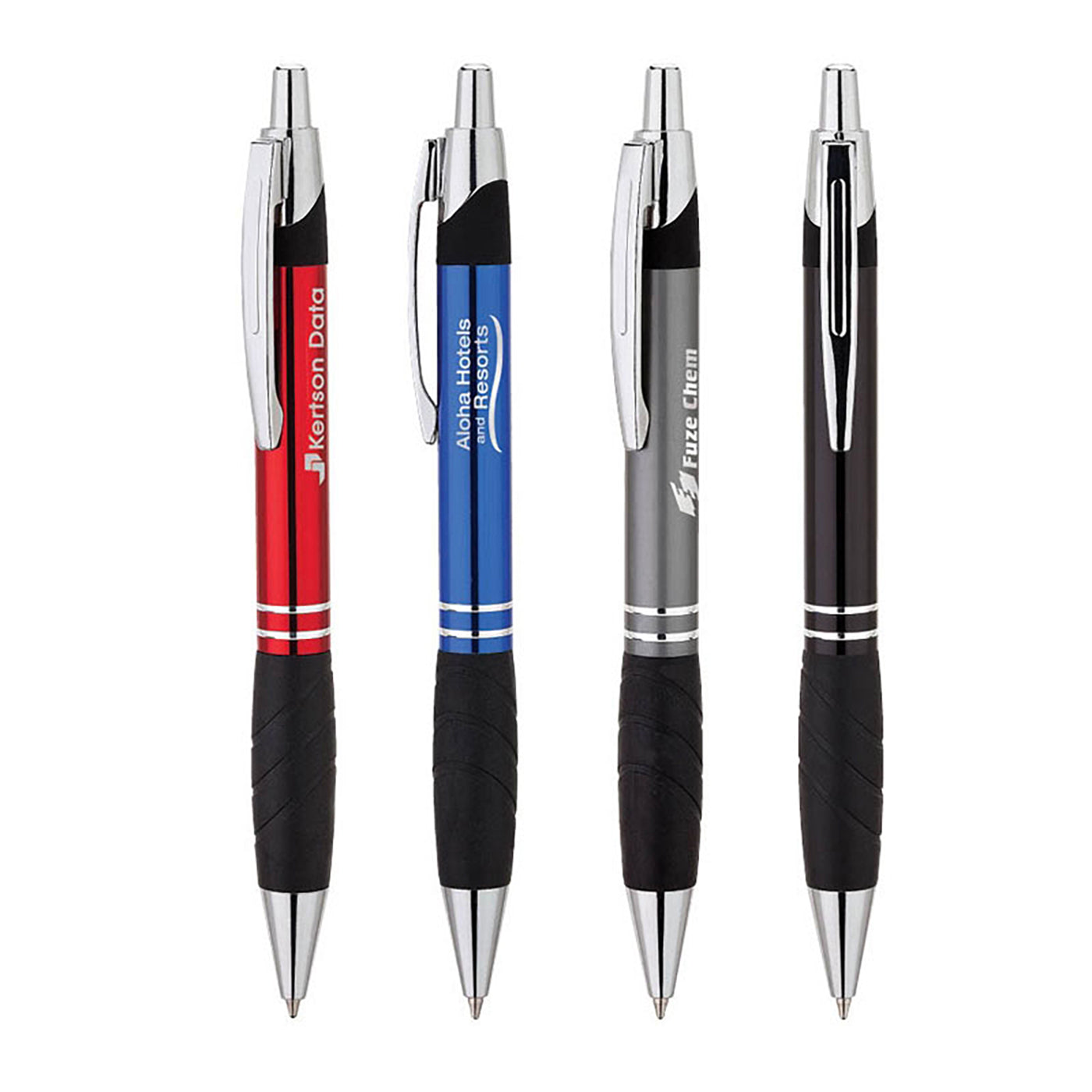 Aluminum Ballpoint Pen with Rubber Grip