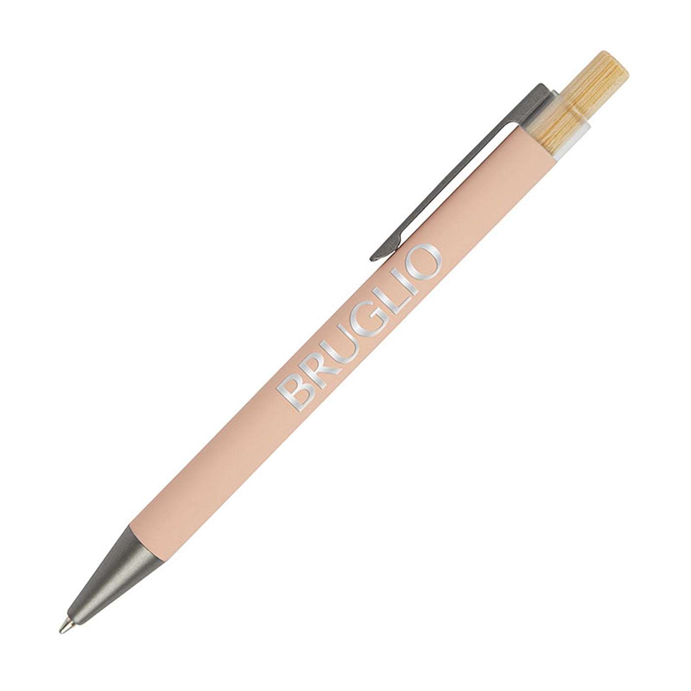 Recycled Aluminum Bamboo Plunger Pen - BB7700X