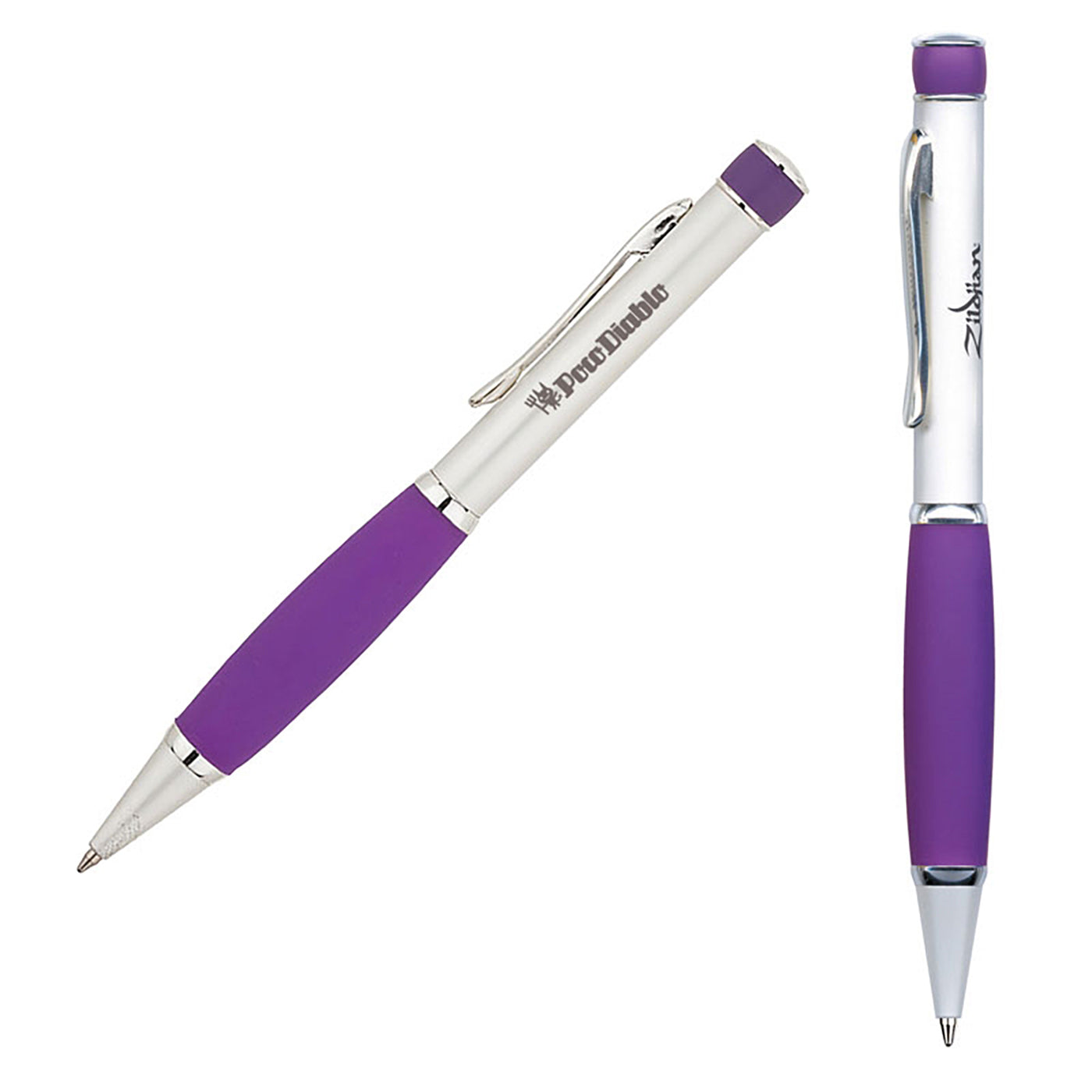 Brass Twist-Action Ballpoint with Rubber Grip