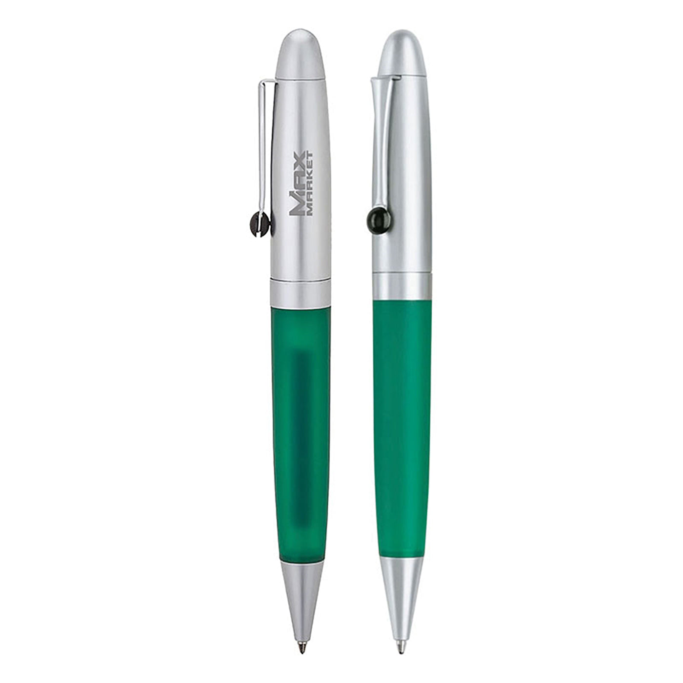 Colored Brass Ballpoint with Matte Silver Finish