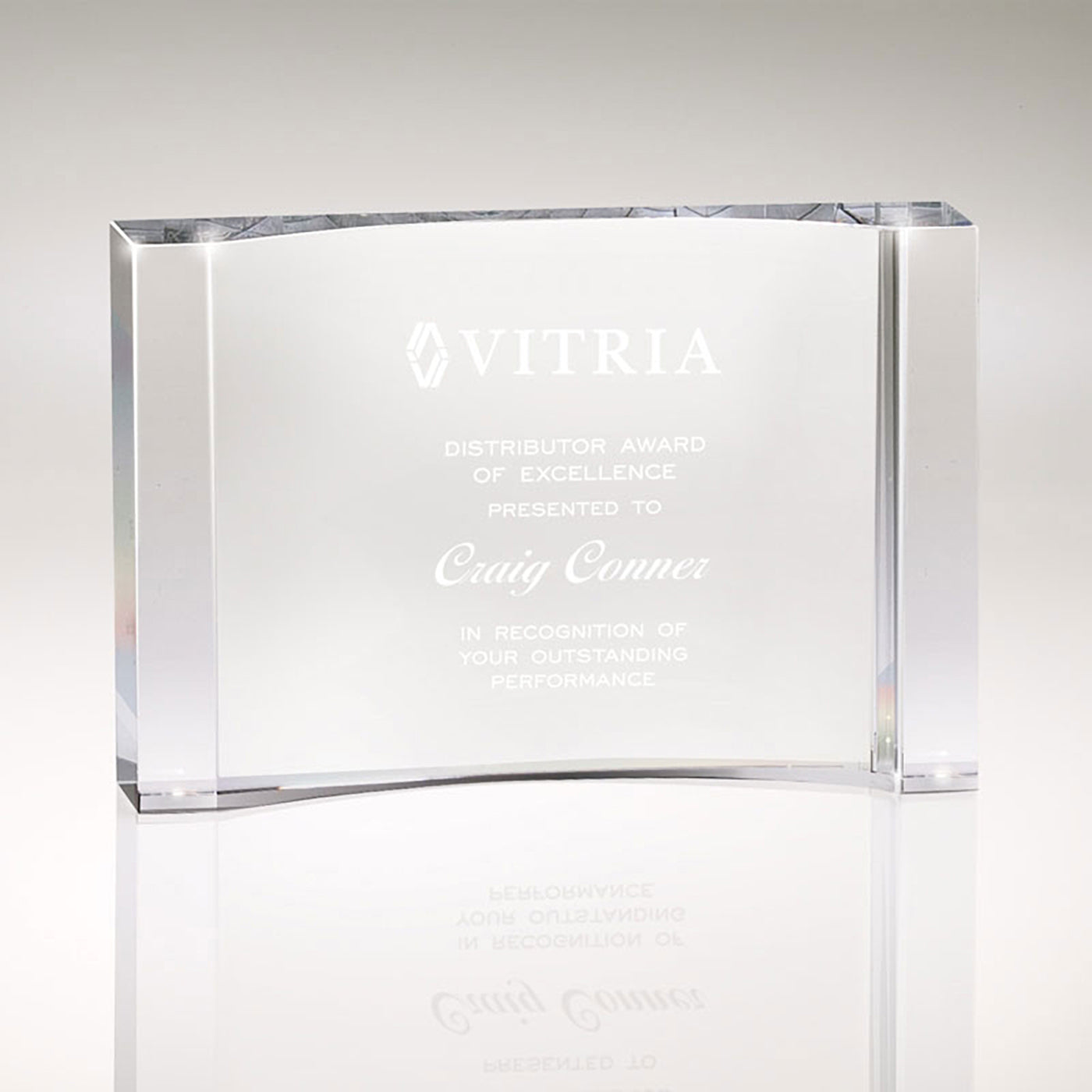 Concave Crystal Block Award