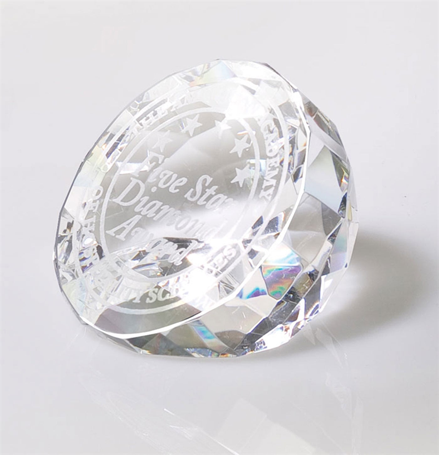 Flat-Cut Diamond Crystal Award