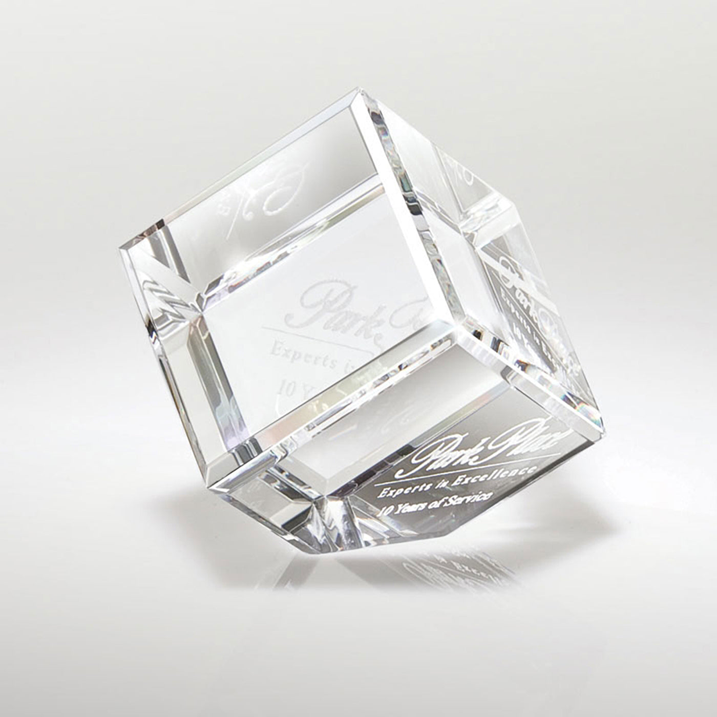 Corner-Cut Crystal Block Award
