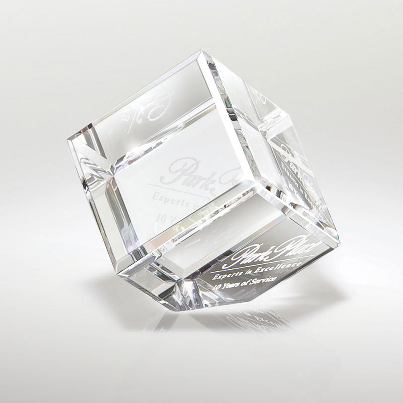 Corner-Cut Crystal Block Award - CA500