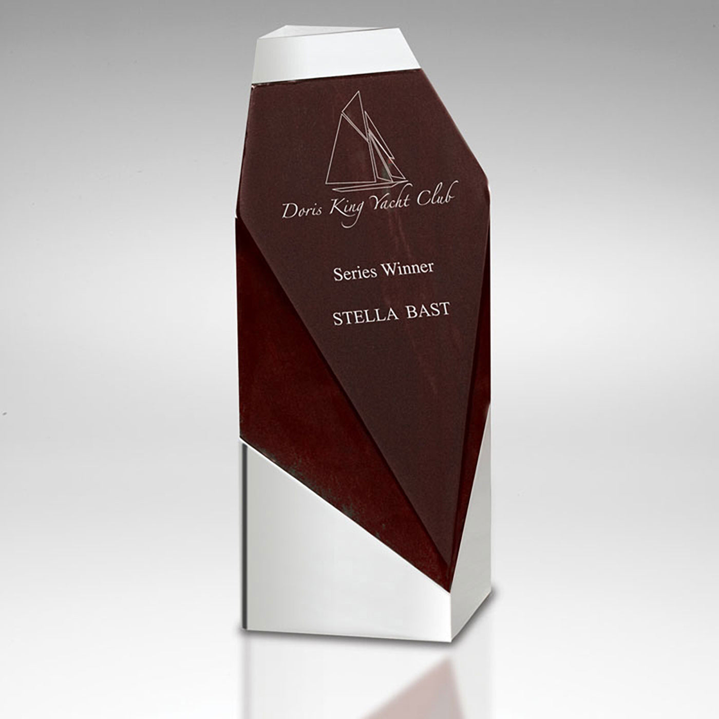 Diagonal Cut Wood Octagon Award