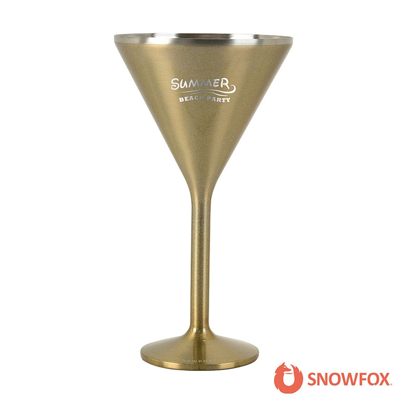8 oz. Double Wall Steel Stemmed Martini Glass - CF1018C
