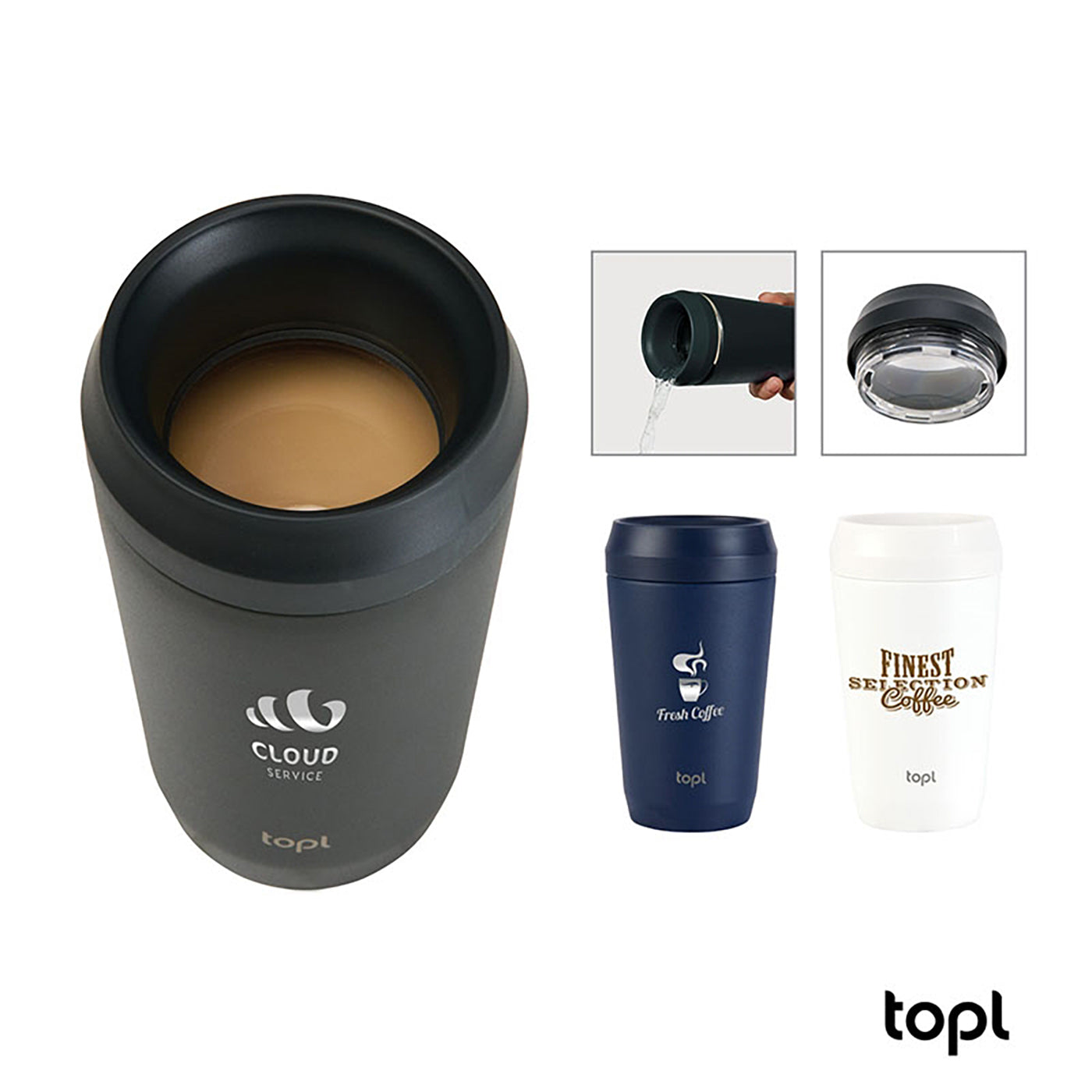 12 oz. Double Wall, Recycled Stainless Steel 360° Tumbler