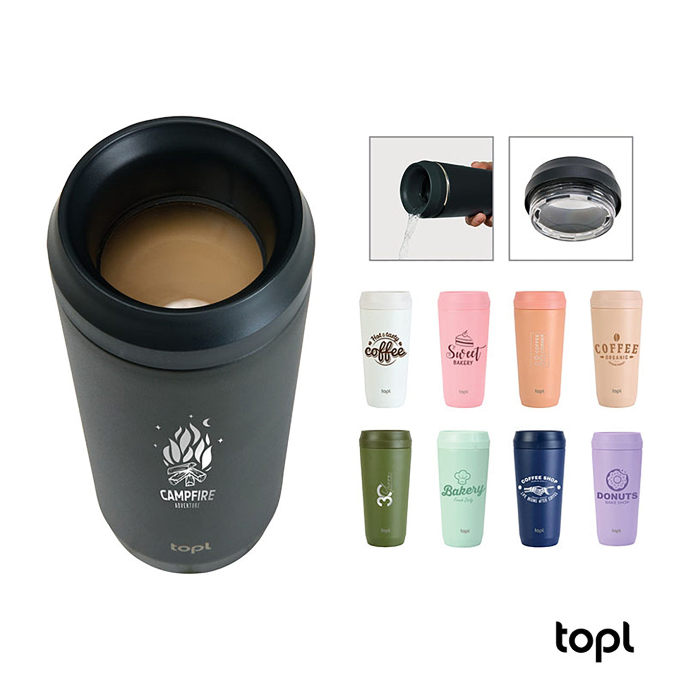 16 oz. Double Wall, Recycled Stainless Steel 360° Tumbler