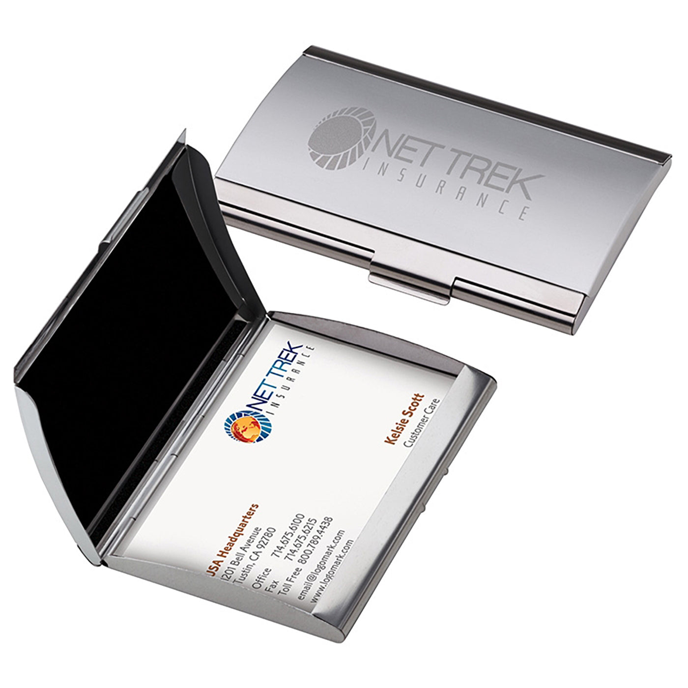 Two-Tone Metal Business Card Case