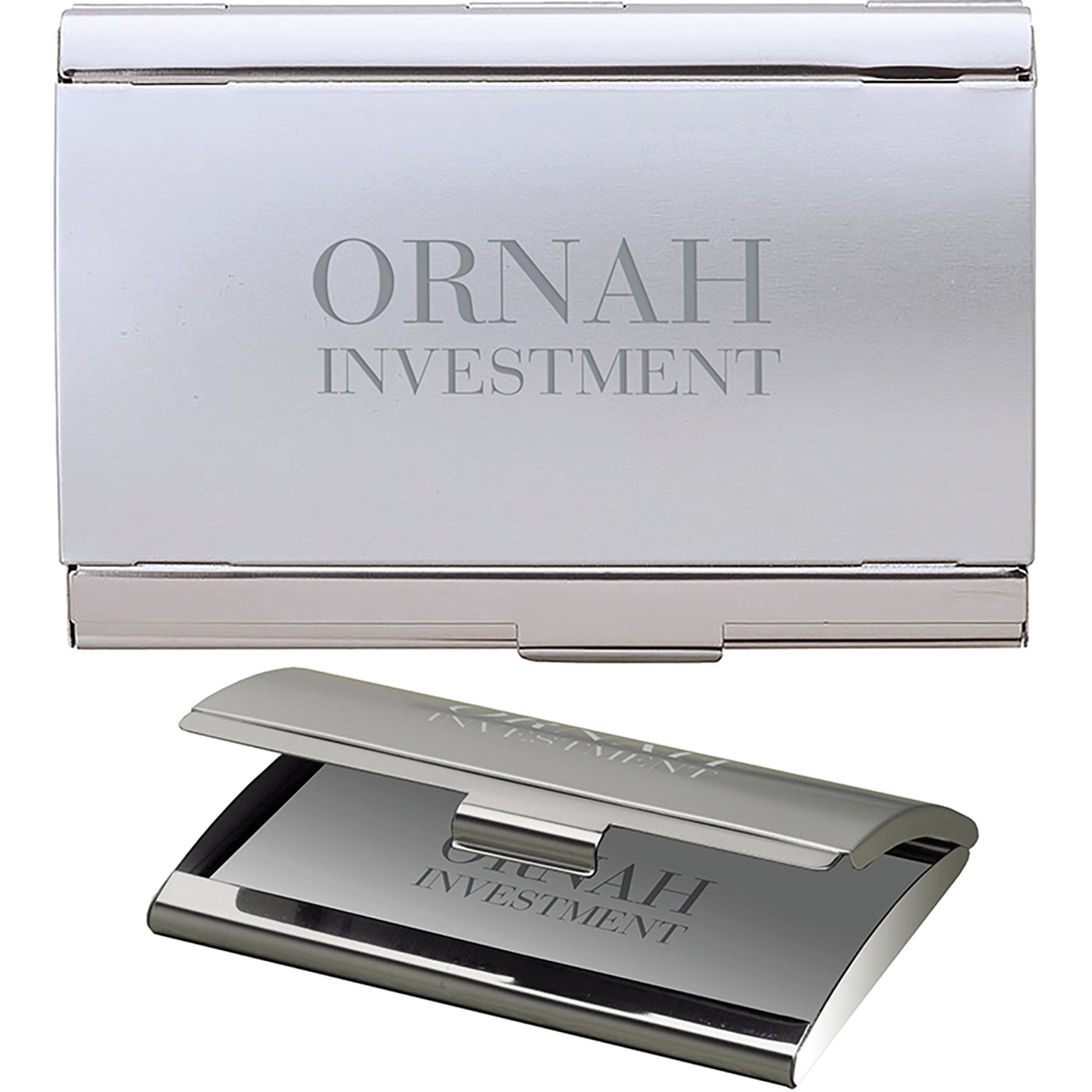 Two-Tone Metal Business Card Case - EB1006