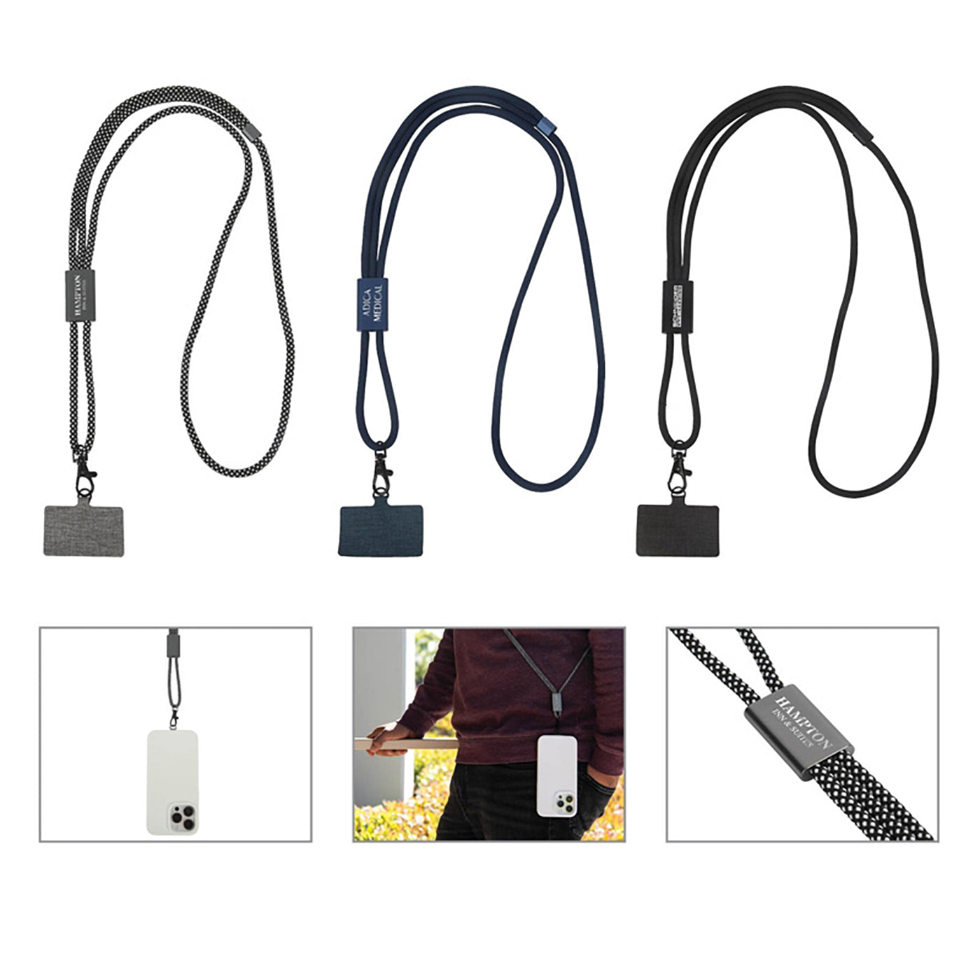 Adjustable RPET Phone Lanyard