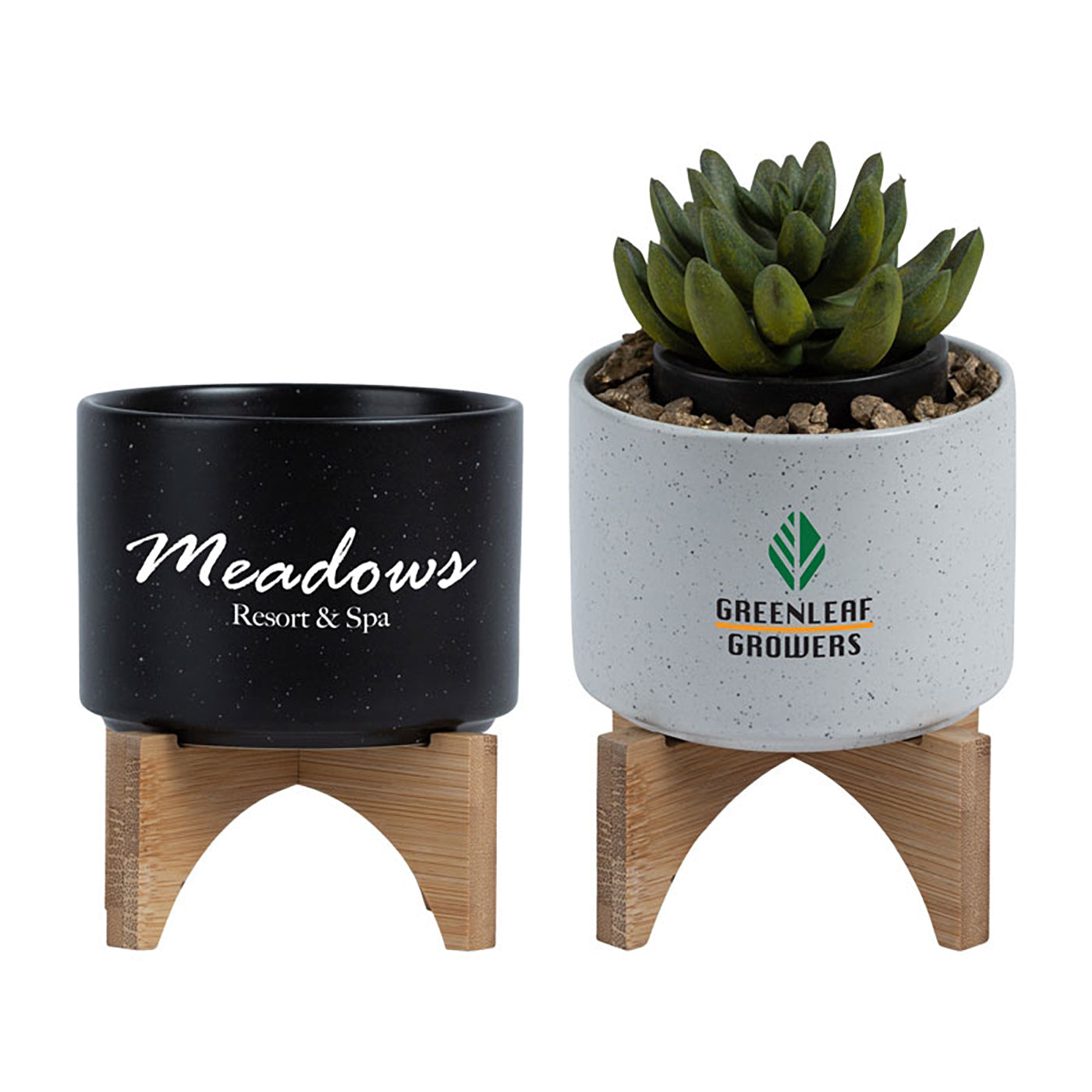 ceramic plant pot with stand Custom Speckled Ceramic Planter