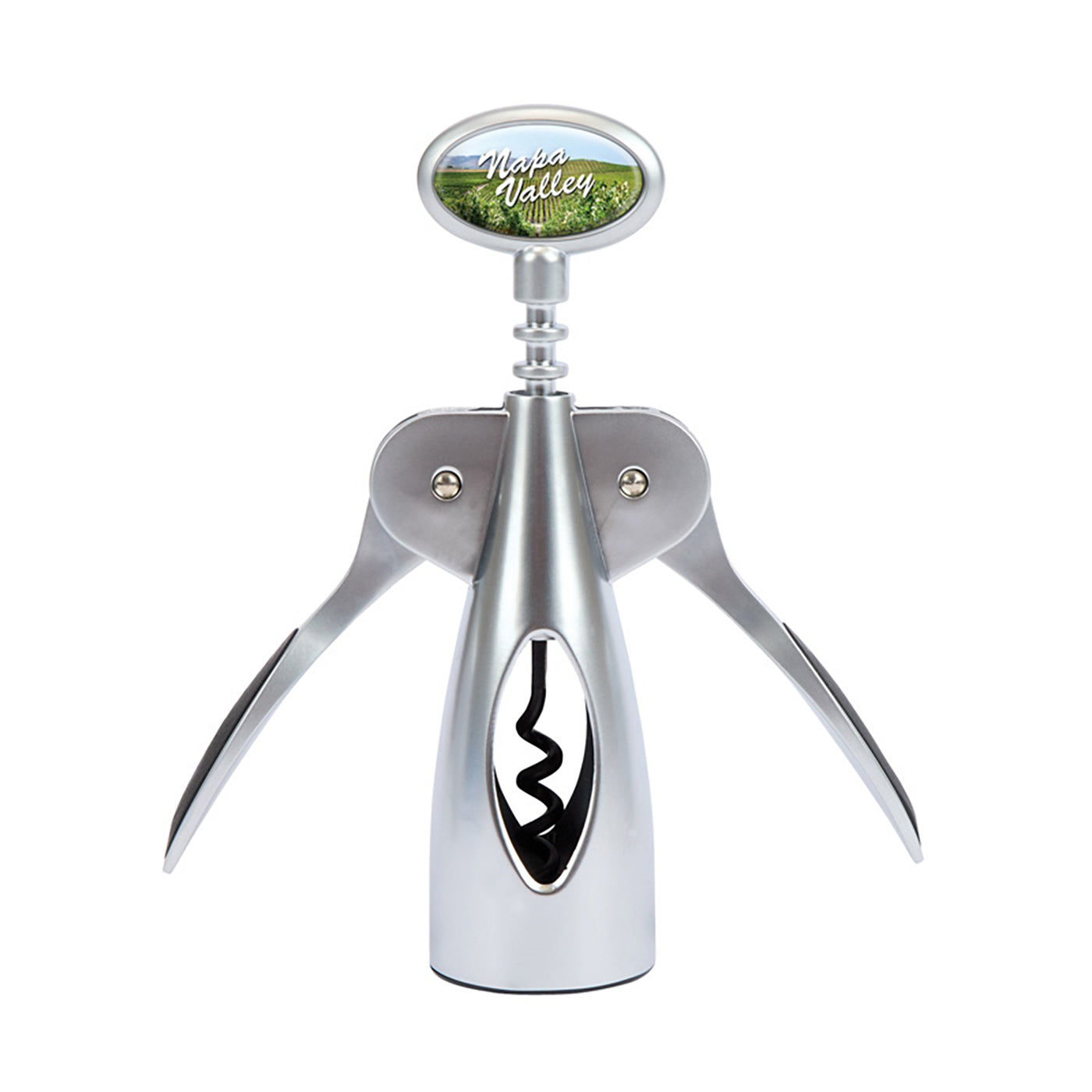 Matte Silver Metal Wing Corkscrew - EH3022S
