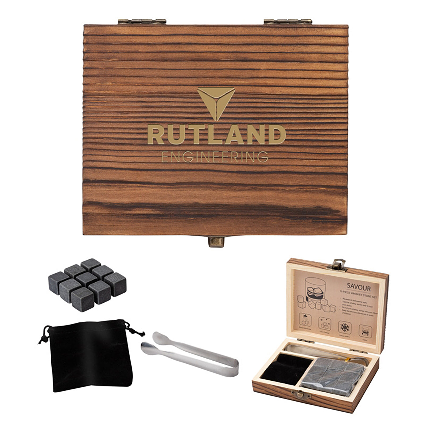 11-Piece Basalt Whiskey Stone Set - EH3326K