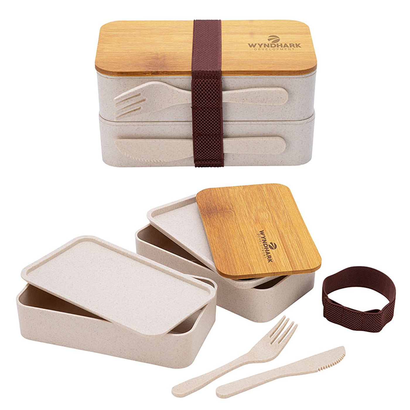 Bamboo Wheat Straw Bento Set - EH4001K