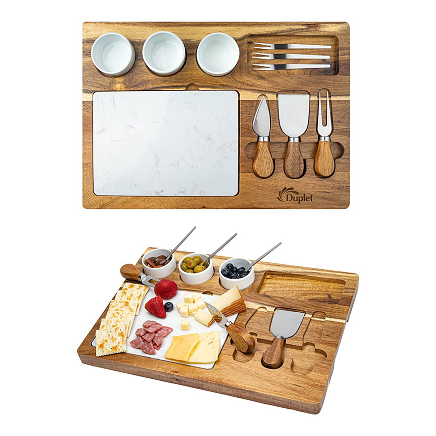 11-Piece Acacia Wood Cheese Set with Gift Box