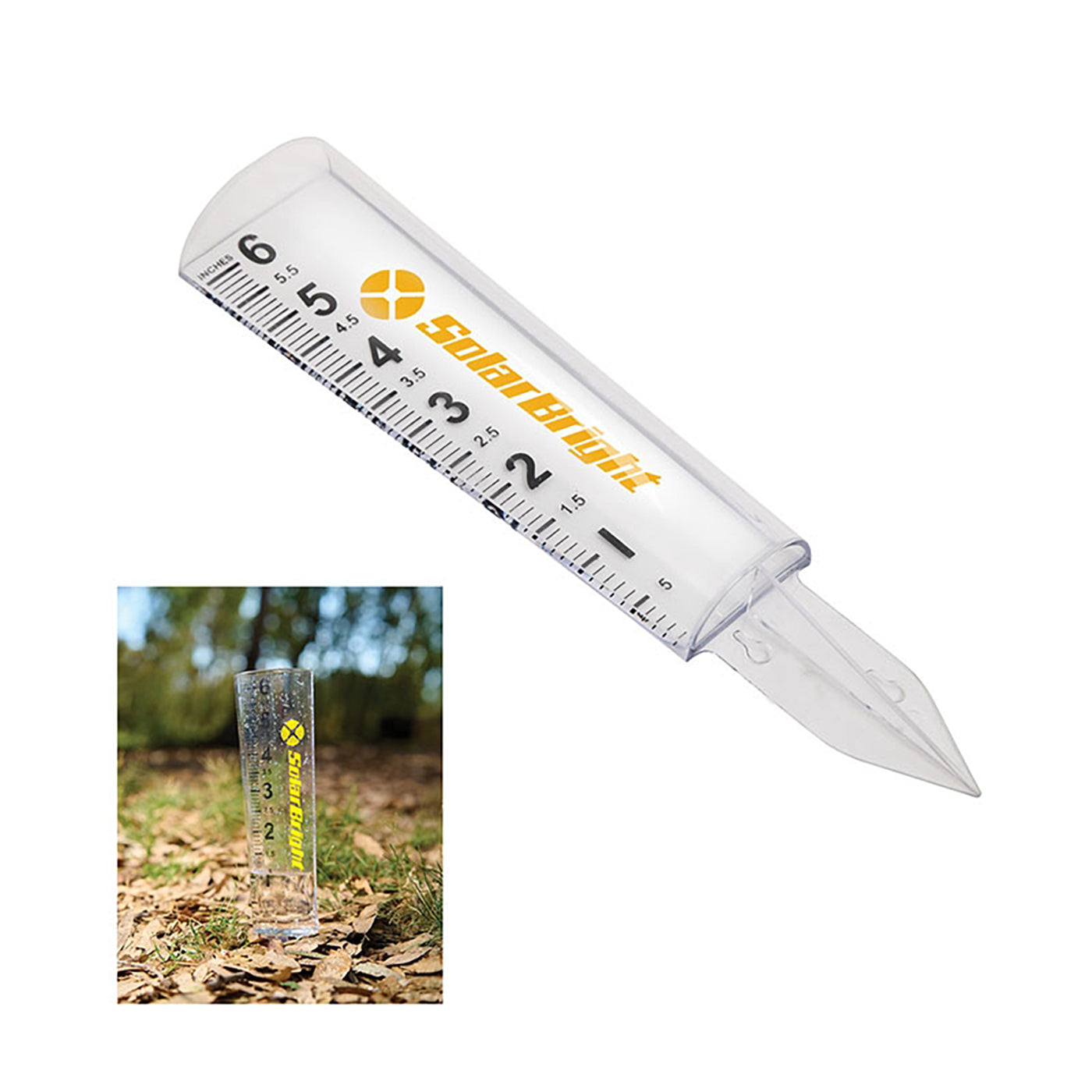 6-Inch Clear Plastic Rain Gauge