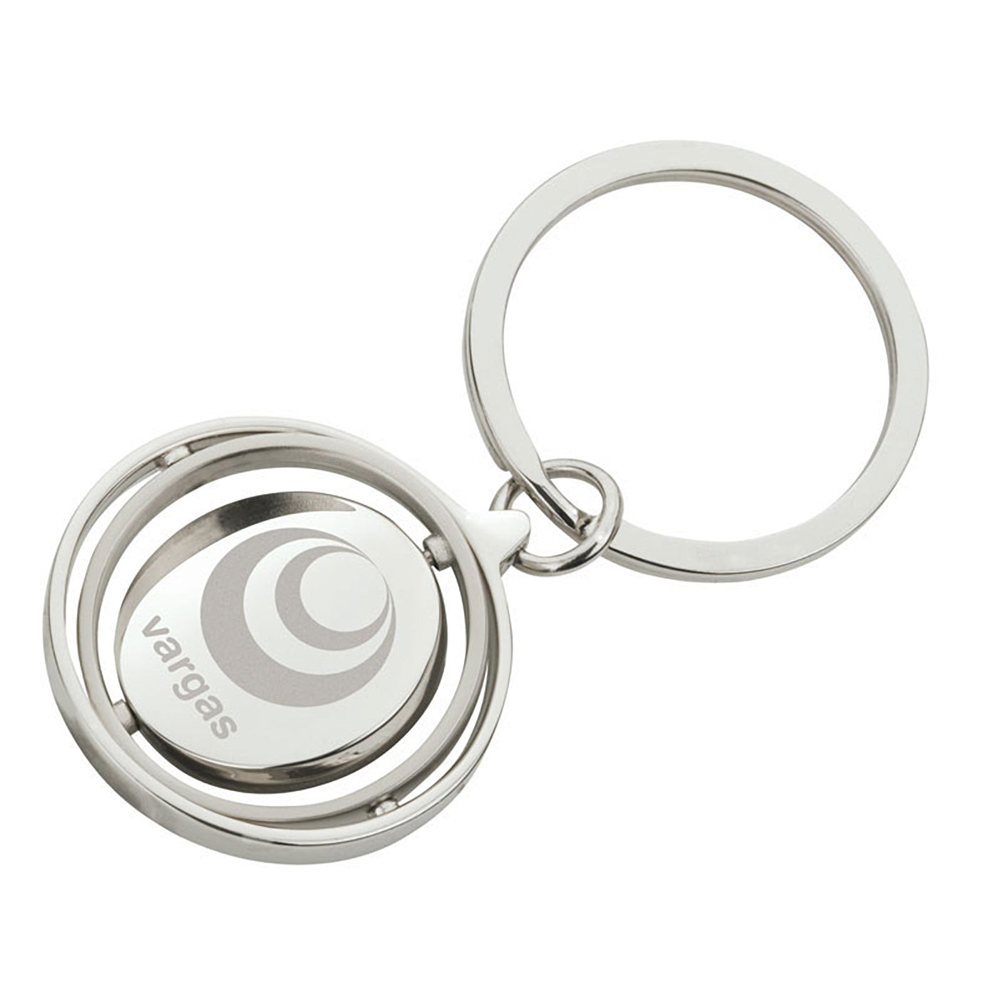 Spinning Gyro Ring Metal Keychain